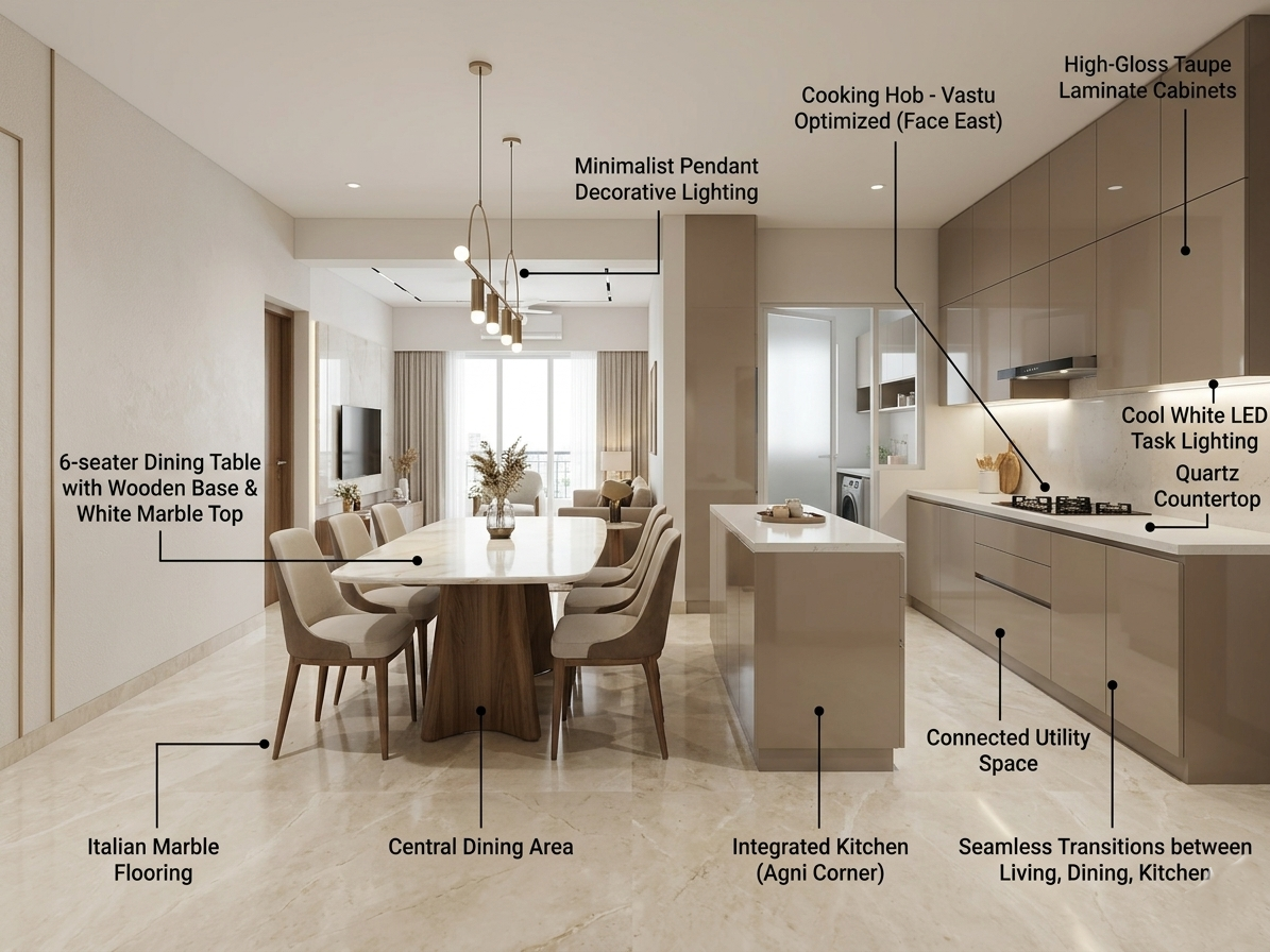 The Prestige Hyderabad KItchen & Dining Design